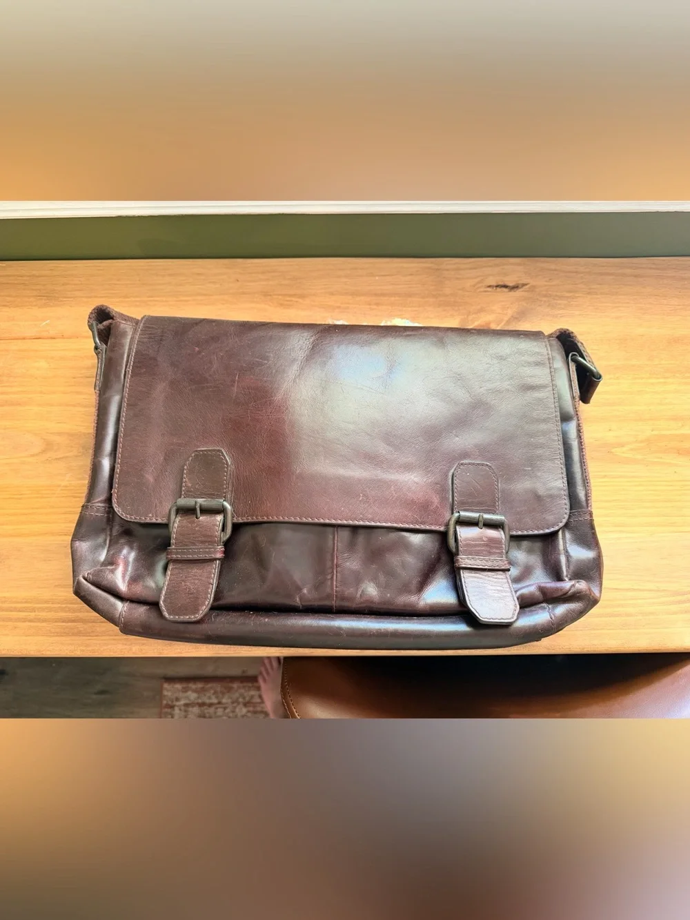 Wilsons Leather Dark Brown Men's Messenger Bag